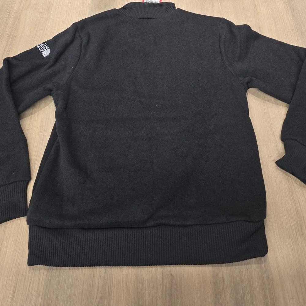 NWT‎ The North Face Mens Pullover Quarter Zip Sweater Fleece Medium Black Gotham